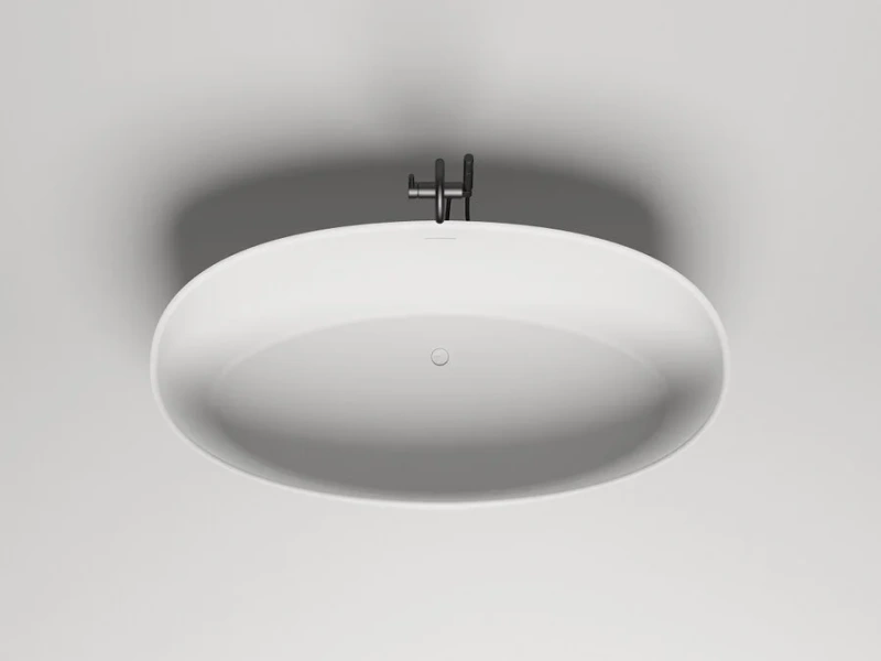 Ванна из искусственного камня Salini Alda Nuova 170x80 см белая глянцевая 101912G (детальная фотография), 170x80 см