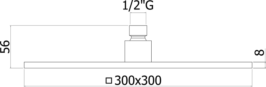 Верхний душ Paffoni Syncro King ZSOF078 без держателя (детальная фотография), верхние души