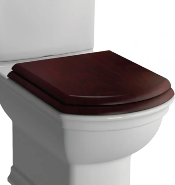 Унитаз с бачком деревянное сиденье VitrA Serenada 9722B003-7204 (детальная фотография), современные, hi-tech, прямоугольные