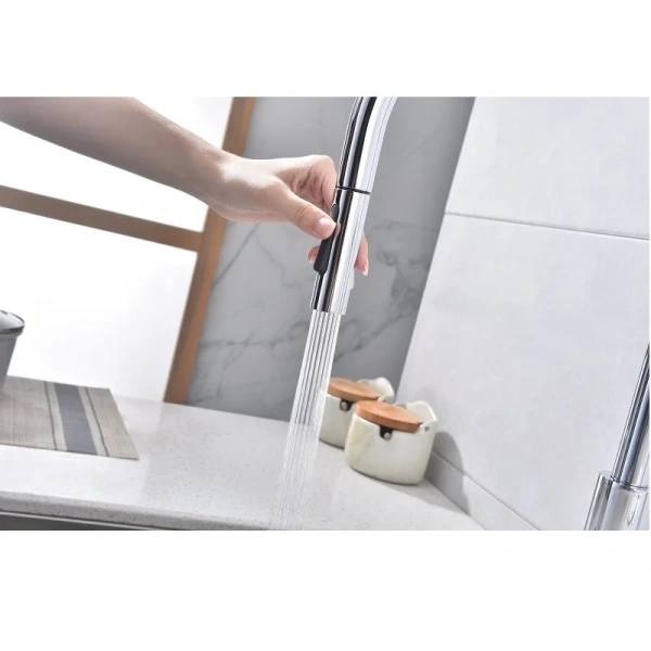 Смеситель для кухни Paulmark Senso хром Se215180-CR (детальная фотография), с 1 монтажным отверстием