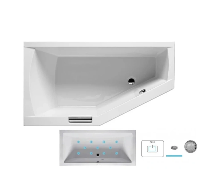 Ванна гидромассажная Riho Geta 170 x 90 см, AIR, левая/правая BA8900500000000_AIR (детальная фотография), угловые, приставные, встраиваемые
