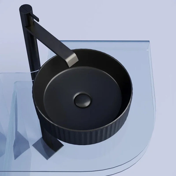 Раковина Ceramica Nova Element 36 см черная матовая CN6057MB (детальная фотография), одинарные