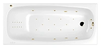 Ванна гидромассажная Whitecross Layla Slim 170 x 75 см, ULTRA NANO, золото, белый, 0122.170075.100.ULTRANANO.GL