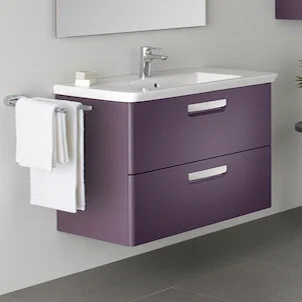 Тумба под раковину подвесная Roca The Gap 80 см фиолетовая ZRU9302740 (детальная фотография), другие