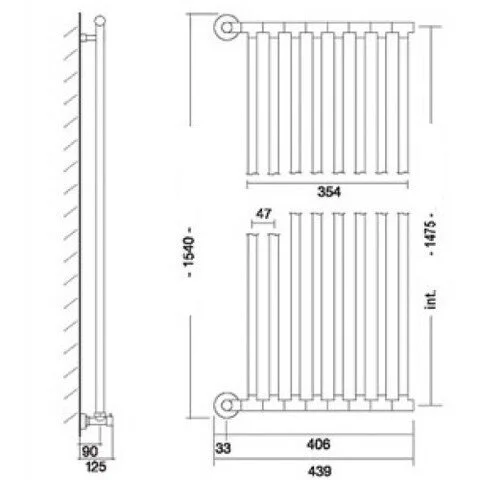 Полотенцесушитель водяной Margaroli Cielo 480-8XL (детальная фотография), современные, hi-tech