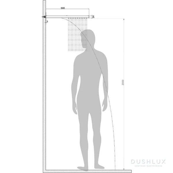 Верхний душ Bossini Manhattan черный матовый I00570.073 (детальная фотография), черные