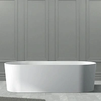 Ванна из искусственного камня Abber Stein 180x75 см белая матовая