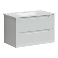 Тумба с раковиной подвесная Sancos Norma 2.0 NR2.080W 80 см с ящиками