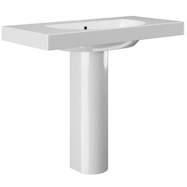 Раковина Kerama Marazzi Buongiorno 100 см с крепежом BG.wb.100 (детальная фотография), белые