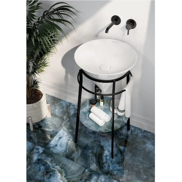 Смеситель для раковины Kerama Marazzi Linea черный матовый 71028EKM.01.093 (детальная фотография), современные, hi-tech