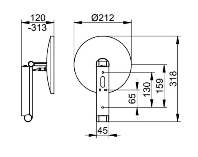 Зеркало с подсветкой Keuco iLook_move 21.2 см хром 17612019004 (детальная фотография), нет в наличии