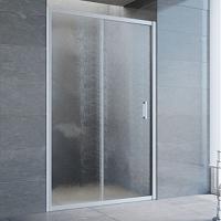 Душевая дверь профиль матовый хром стекло шиншилла Vegas-glass