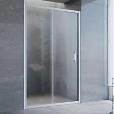 Душевая дверь профиль матовый хром стекло шиншилла Vegas-glass