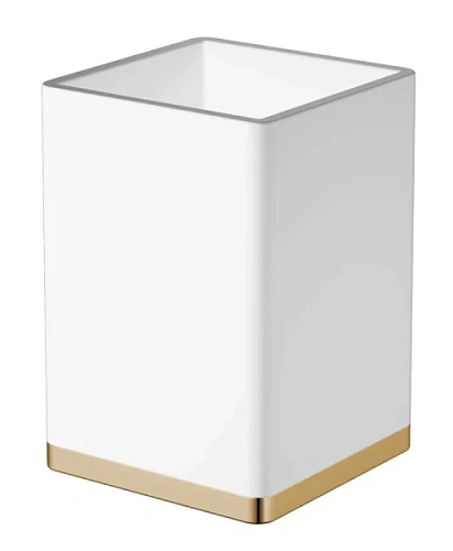 Стакан для ванной Boheme белый/золото - фото 4