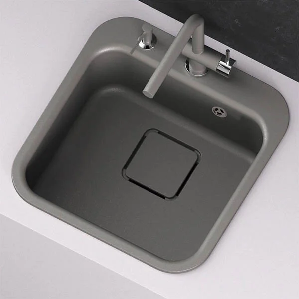 Мойка для кухни Omoikiri Tasogare  51-BL 51 см черная 4993742 (детальная фотография), 50x50 см