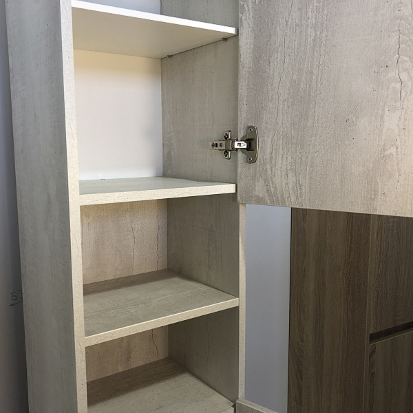 Шкаф-пенал подвесной Comforty Верона 35 см дуб белый 00004137140CF (детальная фотография), нет в наличии