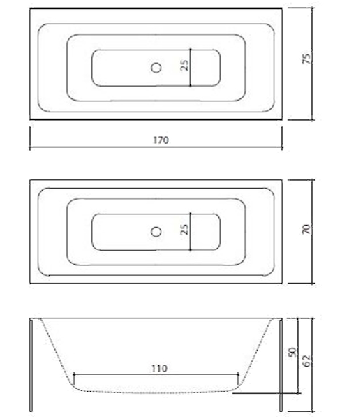 Ванна Balteco Plano 170х70 см с передней и боковой панелью Balteco Plano170/70 (детальная фотография), по запросу