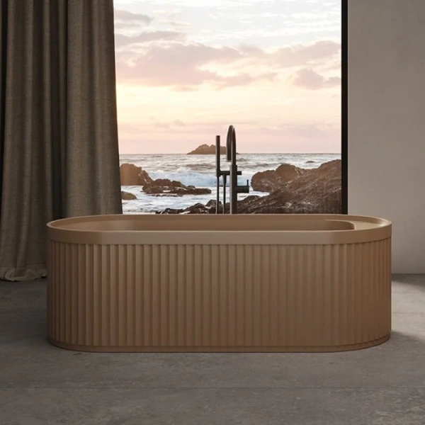 Ванна DEA Design Stripes DD8801 1710 1, 171 х 72 см, из искусственного камня, цвет dark camel matt (детальная фотография)