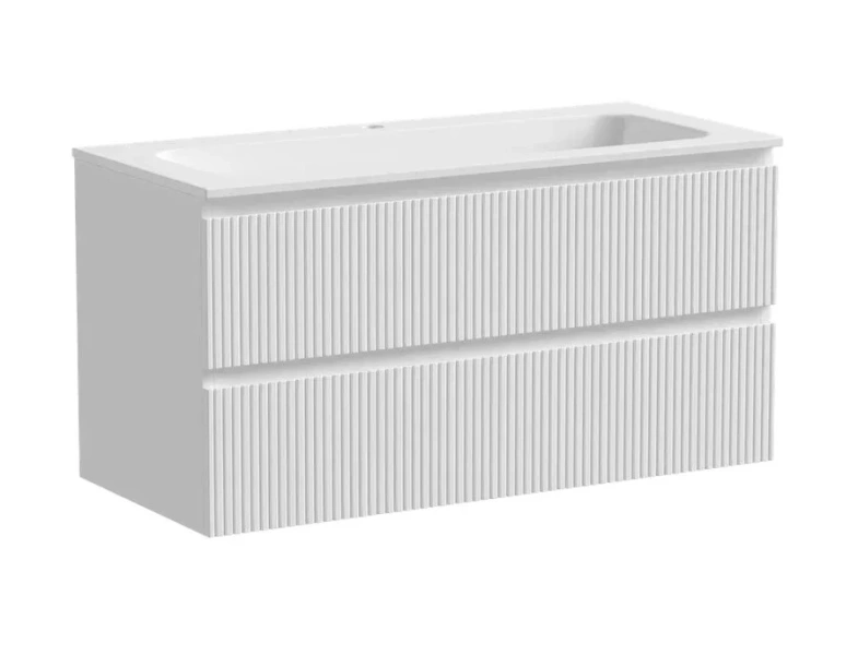 Тумба под раковину подвесная Sancos Snob T 100 см bianco SNT100W (детальная фотография)