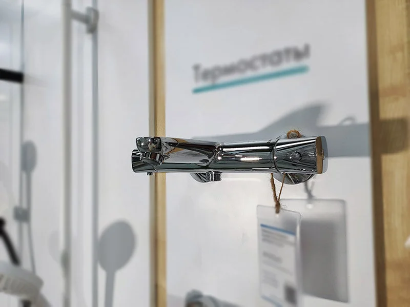 Cмеситель для ванны Hansgrohe Ecostat термостатический 13123000 (детальная фотография), современные, hi-tech