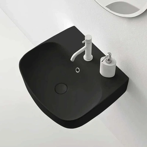 Раковина Kerasan Nolita 50 см черный матовый - фото 2