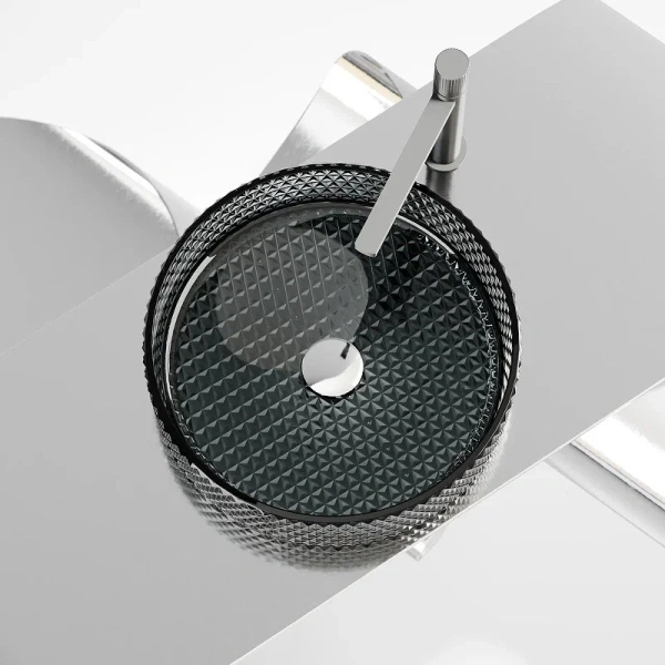 Раковина Ceramica Nova Cristal 36 см черная CN6060 (детальная фотография), в наличии