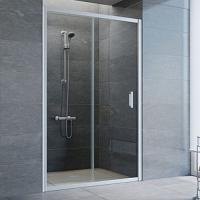 Душевая дверь профиль матовый хром стекло прозрачное Vegas-glass