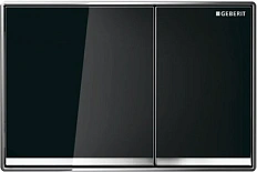 Клавиша смыва Geberit Omega 60 черная/хром глянец