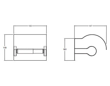 Держатель туалетной бумаги Jacob Delafon Singulier хром 15207D-CP (детальная фотография), современные, hi-tech