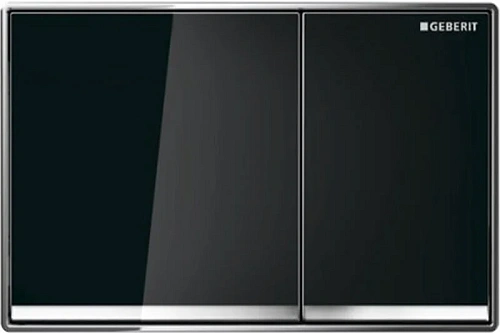Клавиша смыва Geberit Omega 60 черная/хром глянец - фото 1