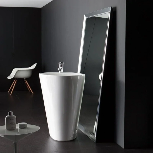 Раковина напольная Laufen Palomba 52 см свободностоящая белая 8.1180.3.000.104.1 (детальная фотография), напольные, свободностоящие