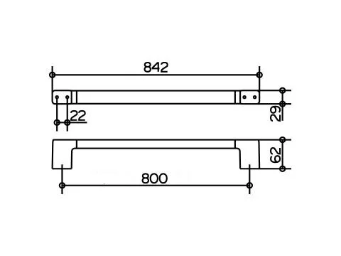 Полотенцедержатель для ванной Keuco Moll 12701 010400 (детальная фотография), современные, hi-tech