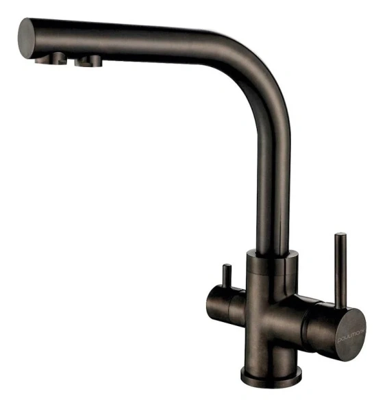 Смеситель для кухни Paulmark Essen вороненая сталь Es213011-GM (детальная фотография)