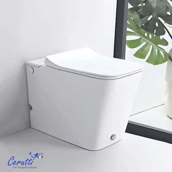 Унитаз напольный Ceruttispa DISGRAZIA Pulsе  функцией импульсного смыва CT7269 (детальная фотография), приставные