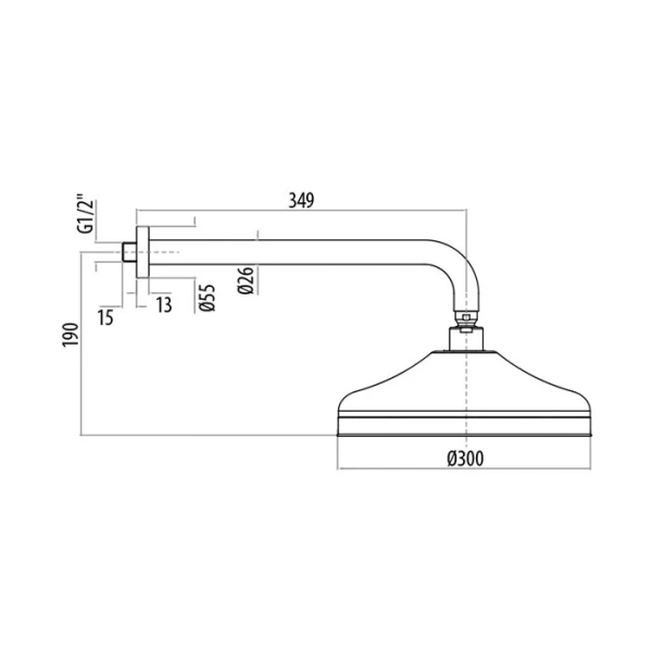 Верхний душ Gattoni Programma Doccia золото SFPCL30D0 (детальная фотография), верхние души