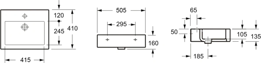 Раковина Lavinia Boho Bathroom Sink 50 см белая 33311014 (детальная фотография), из санфарфора