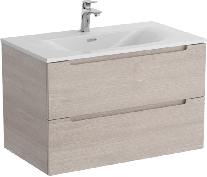 Тумба под раковину подвесная BelBagno Etna 80 см rovere grigio ETNA-800-2C-SO-RG-P (детальная фотография)