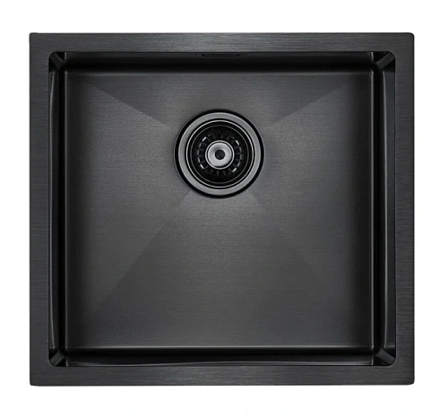 Мойка для кухни Paulmark Weser 48 см вороненая сталь - фото 3