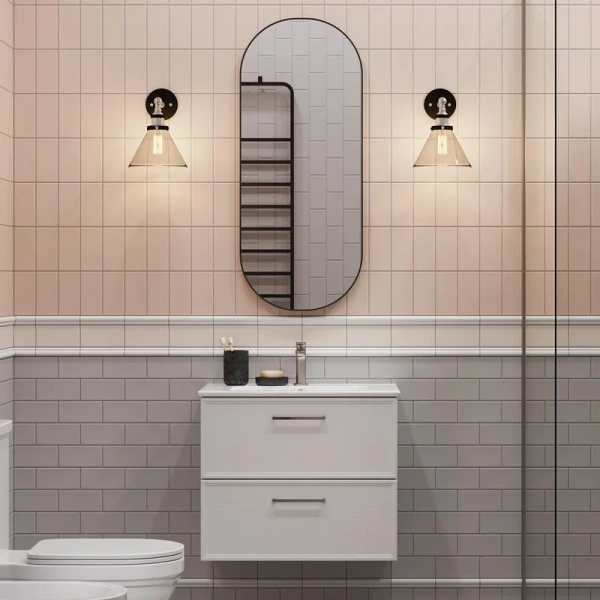 Тумба под раковину подвесная Kerama Marazzi Piano Classic 65 см ясень белый матовый PIA.CL.65\WHT.M (детальная фотография), в наличии