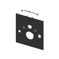 Нижняя стеклянная панель для установки унитаза-биде, цвет черный, Tece TECElux 9650106