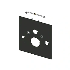 Нижняя стеклянная панель для установки унитаза-биде, цвет черный, Tece TECElux 9650106