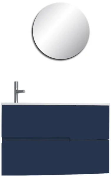 Тумба под раковину подвесная Jacob Delafon Nona 80 см темно-синяя, глянцевая EB1888RU-G98 (детальная фотография), в наличии