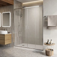 Душевая дверь в нишу BelBagno Luce 150 см профиль хром