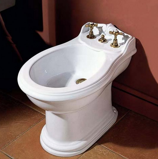 Биде напольное Azzurra Jubilaeum с тремя отверстиями под смеситель JUB500/T bi*3 (детальная фотография), классические, ретро