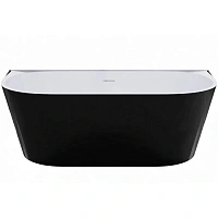 Ванна акриловая Frank F6163, 12531, 170 х 80 см, цвет белый/черный