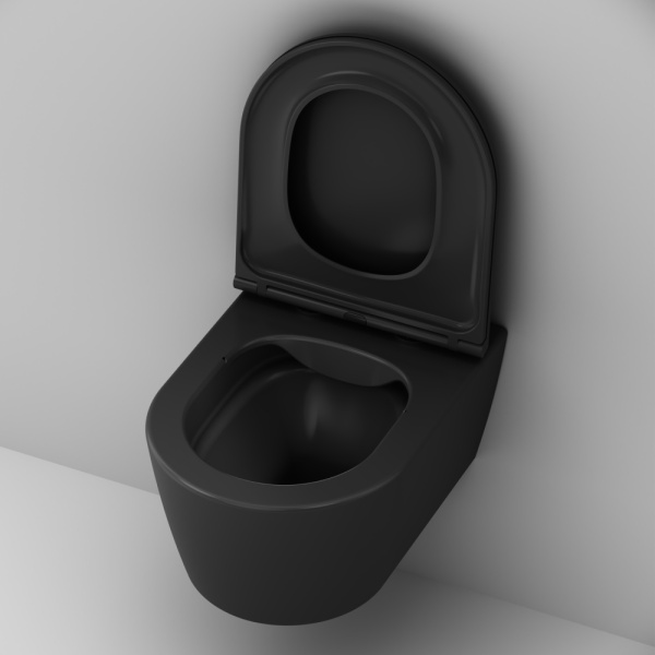 Унитаз подвесной Am.Pm Func черный матовый C8F1700MBSC (детальная фотография), черные