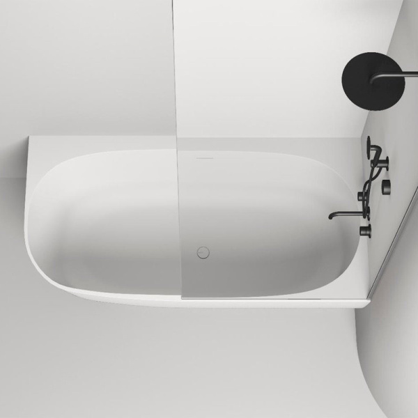 Ванна из искусственного камня Salini Sofia Corner R 170x85 см правая, белая матовая 102524M (детальная фотография), асимметричные