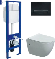 Унитаз с инсталляцией BERGES Okus сиденье микролифт