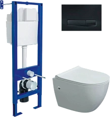 Унитаз с инсталляцией BERGES Okus сиденье микролифт