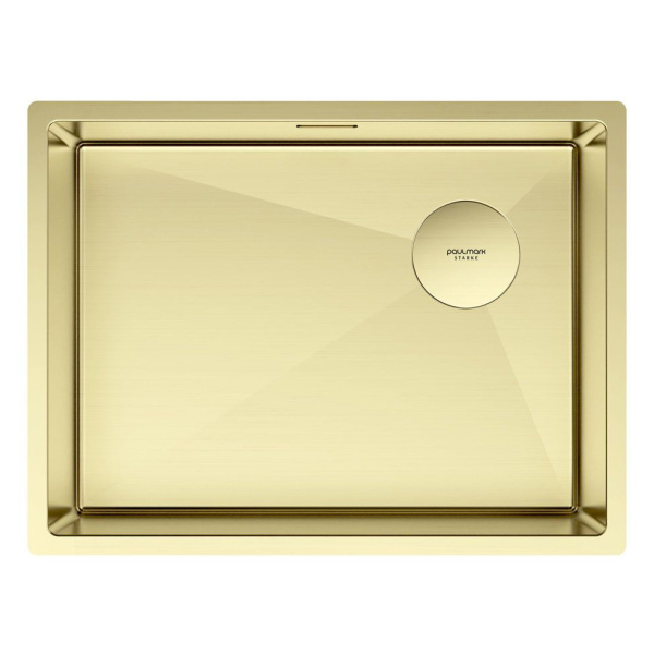 Мойка для кухни Paulmark Next-Skew 58 см светлое золото PM885844-LG (детальная фотография)